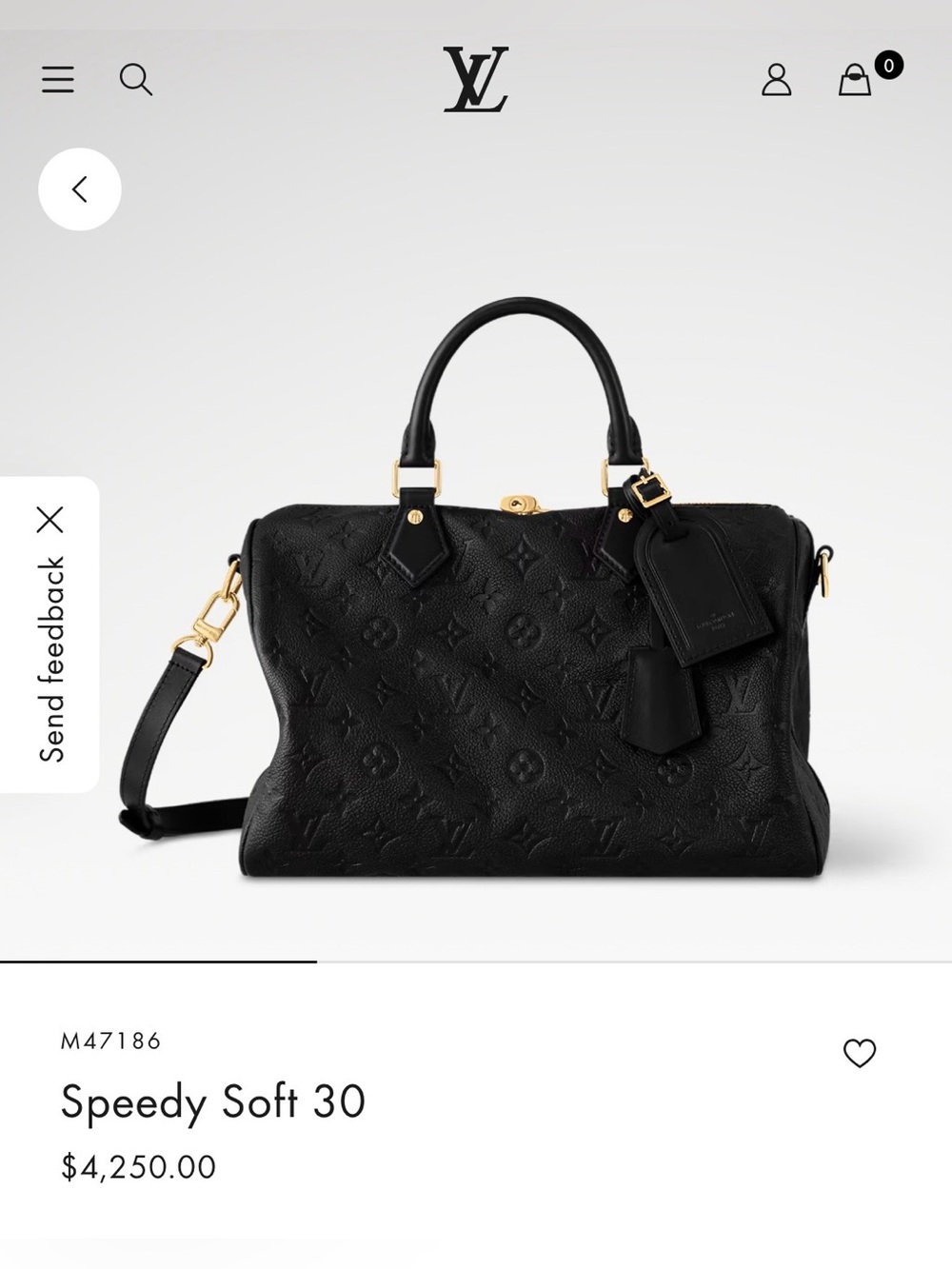 Like new Louis Vuitton Black Monogram Empreinte Speedy Bandoulière 30 w dust bag - Picture 10 of 11